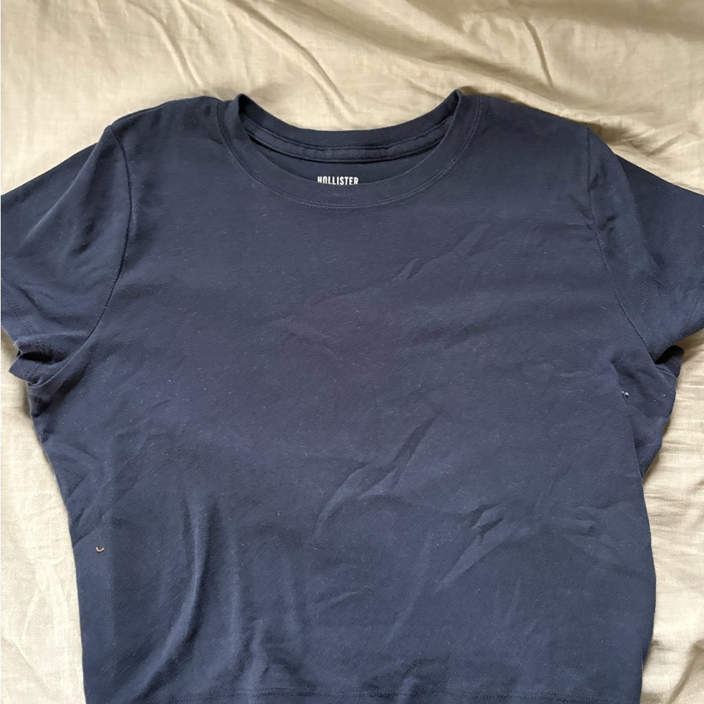 Hollister Dark Blue Crew Neck Tee